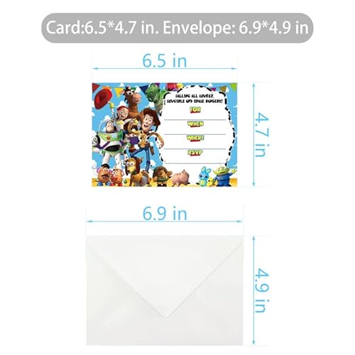 20 Toy Story Invitations Boy Invitation Cards Party Supplies Birthday Invites With Envelopes #TOP2