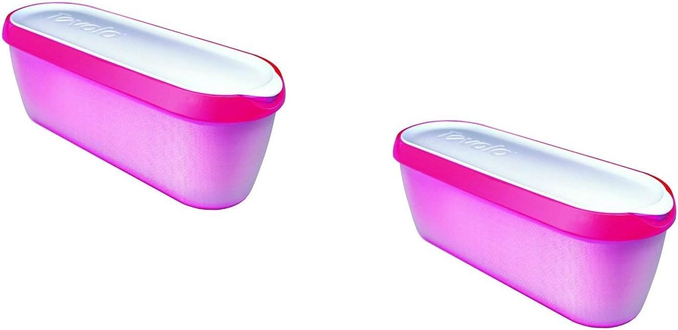Tovolo Glide-A-Scoop Ice Cream Tub Set Of 2 (Pink)
