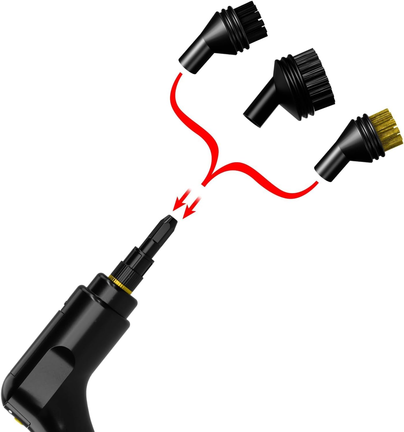 3 Pack Steam Cleaner Accessories Set,Compatible Steam Cleaner,Replacement Parts Accessories Cleaning Brush Head for FL-SC-003 Steam Cleaner Hard Surface