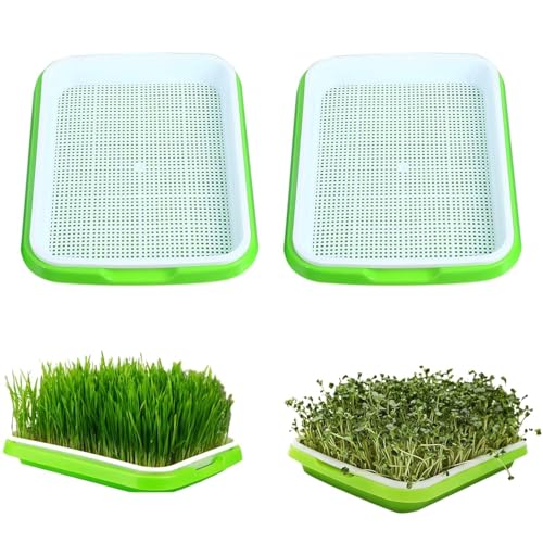 Seed Sprouter Tray with Drain Holes Micro Greens Growing Trays Sp...