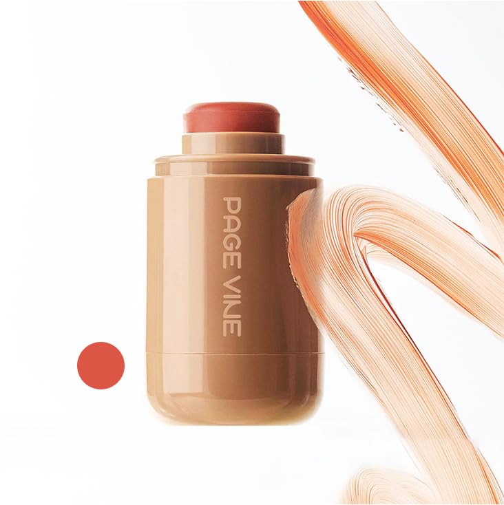 Pocket Blush Stick, 3-In-1 Buildable Natural Matte Blush Stick for Cheeks, Eyes, and Lips, Hydrating Formula, Non-Greasy, All Day Wear, Easy Application. 0.18 Ounce (04#Freckle)