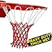 ProSlam Premium Quality Professional Heavy Duty Basketball Net Replacement - All Weather Anti Whip, Fits Standard Indoor or Outdoor Rims (Professional Standard Size, Red&White)