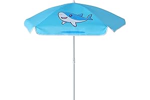 AMMSUN Seaside Sturdy Toddler-Sized Umbrella for Sun Protection