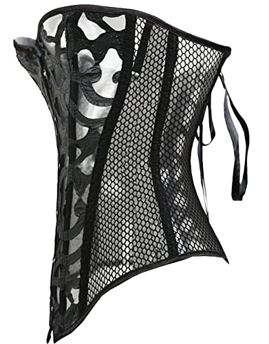 Corset Tops For Women Satin Overbust Lace up Busiter Shapewear Outfit3