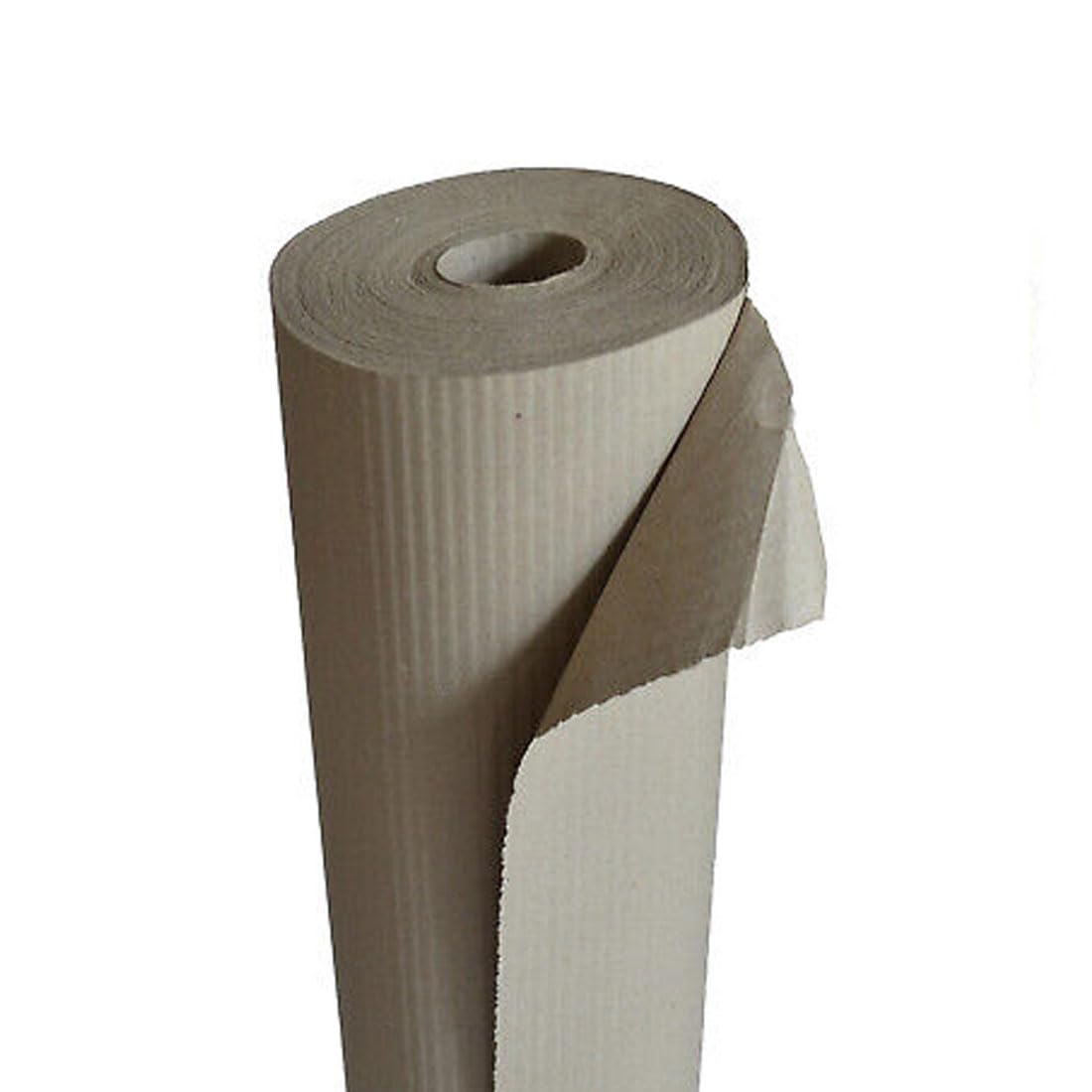 1 rollo de cartón ondulado de 1 x 45 metros, color habana, protección de suelos, pintura, suelos, trabajos de renovación, fabricado en Italia