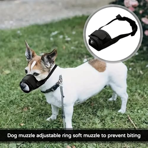 2 Stück MaulkorbKleineHunde,Maulkorb,MaulkorbMittlere Hunde,Hundemaulkorb,MaulkorbFür HundeVerstellbare Schlaufe Weicher MaulkorbVerhindert,Für Kleine Große UndHunde(Schwarz, Klein)