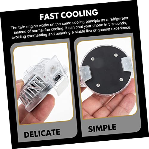 RORPOIR 1 Conjunto De Resfriamento De Telefone Móvel Com Clipe Traseiro Radiador De Telefone Durável