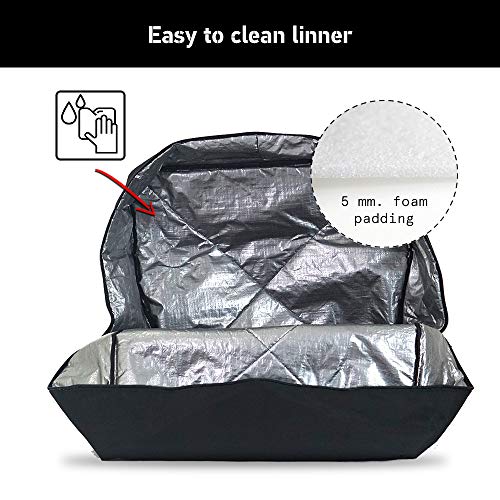 Vincita Soft Transport Bag with 2 Wheels Folding Bike Pouch - Bicycle Print Plus Garment Travel Case MTB Road Mountain Transport Outdoors - 20 Inch Long - Thumbnail 4