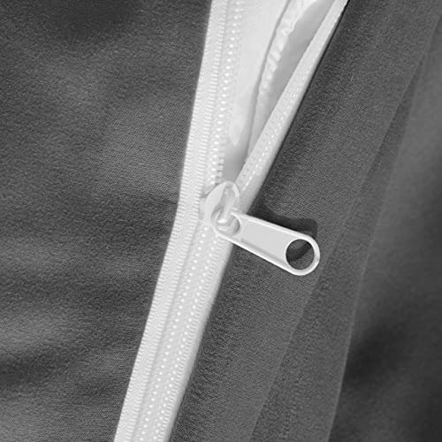 Ntbay 100% Brushed Microfiber Twin Duvet Cover Set, 2 Pieces Super Soft Dark Grey Bedding Set, Solid Color Zipper Comforter Cover With Ties And Pillow Sham #TOP2