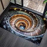 Fußmatte Mit Visueller Illusion,3D-Teppiche Optische Täuschung, Rutschfeste Fußmatten,Teppich,Der Wie Ein Loch Im Boden Aussieht, Für Eingangsbereich, Küche, Badezimmer, Eingangsbereich Wohnzimmer (Q)