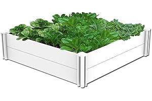 4' x 4' Raised Garden Bed: Transform Your Outdoor Space with Vinyl Durability