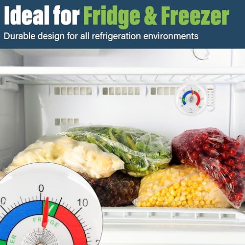 Twin Pack Fridge Freezer Thermometer Dials – 65mm Analogue - Image 6