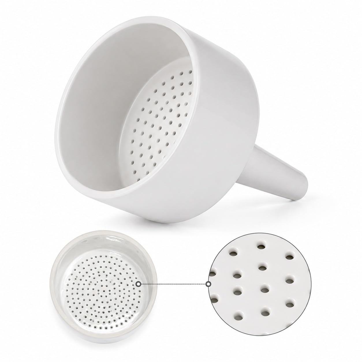 Embudo Buchner Cerámica Esmaltada Resistente Ácido-250mm