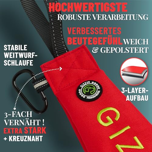 GIZZY® DAS ORIGINAL I Futterdummy Hunde I Robuster Hunde Futterbeutel für alle Rassen I Dummy Hundetraining mit Leckerlies - Die Erziehungshilfe für Hunde I Futterbeutel Hundetraining - Hunde Zubehör