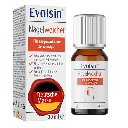 Evolsin Nagelweicher | Sanfte & effektive Lösung für eingewachsene Zehennägel | AlkaliFormel für weiche, elastische Nägel | Einfache Anwendung mit Tupfer-Applikator