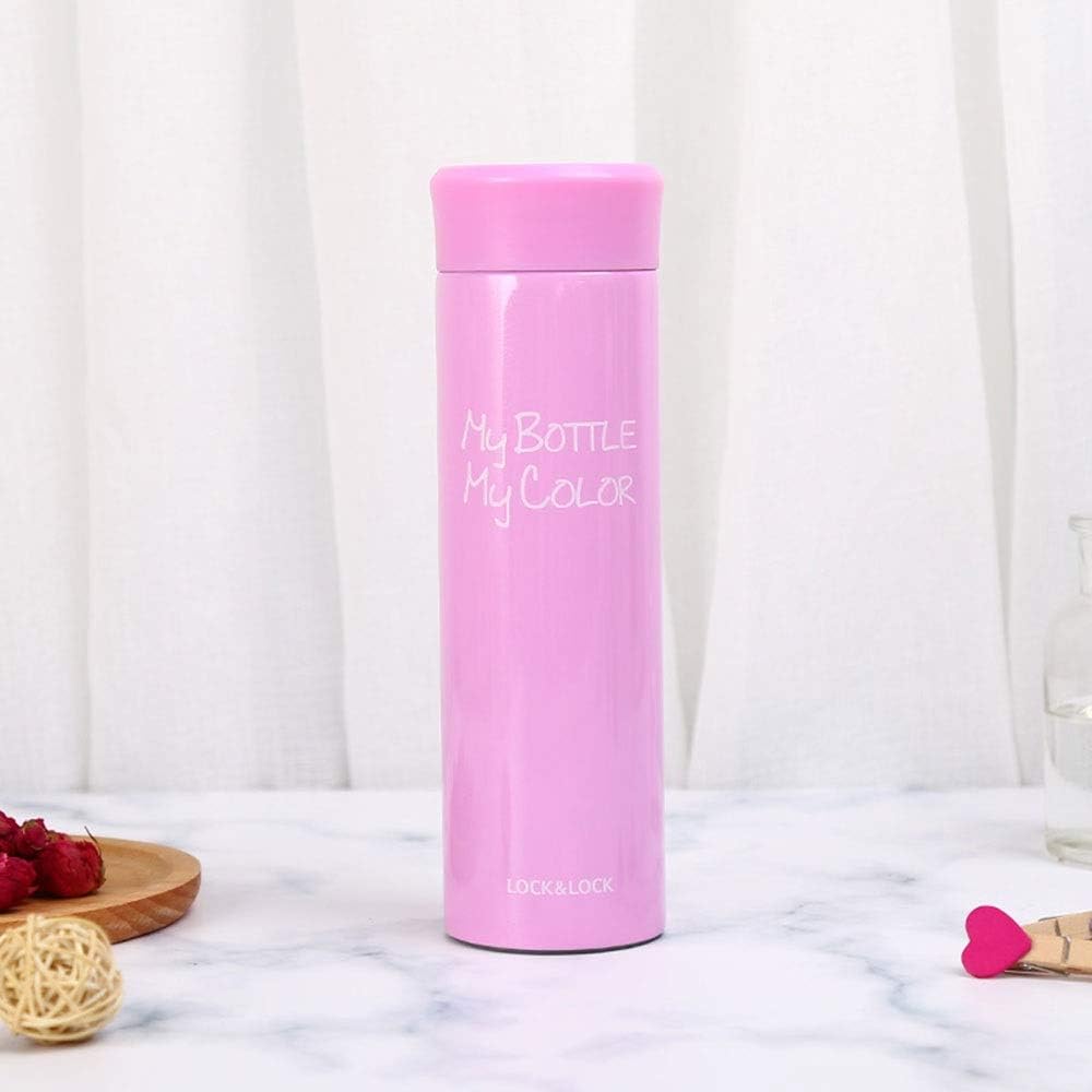 390ml Large Capacity Mug Vacuum Non-Slip Stainless Steel Vacuum Flask Male and Female Student Business Teacup Outdoor Ultra-Lightweight Portable Mug (Color : White) (Purple)