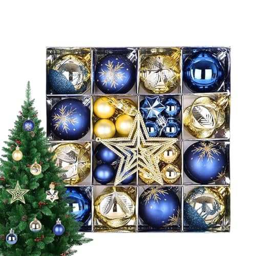 Palline di Natale ornamentali – Mini palline di Natale | Mappamondi di Natale dipinti | Decorazione per esterni | Per albero da interno porta d'ingresso, danza, feste di matrimonio