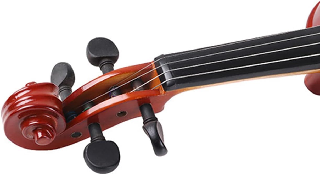 Violino 4/4 a grandezza naturale, violino in legno massello per adulti, studenti, custodia rigida, archetto, colofonia inclusa, violino per principianti, avanzato,4/4