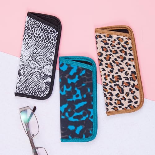 Image of TRIUMPH VISION Reading Glasses Pouch Eyeglass Sleeve Soft Case Slim 3 Pack | Alternative to Bulky Case Lightweight,Neoprene Lined Padded Protect Optical lens Slip in, Cute Pattern Portable for Daily Use