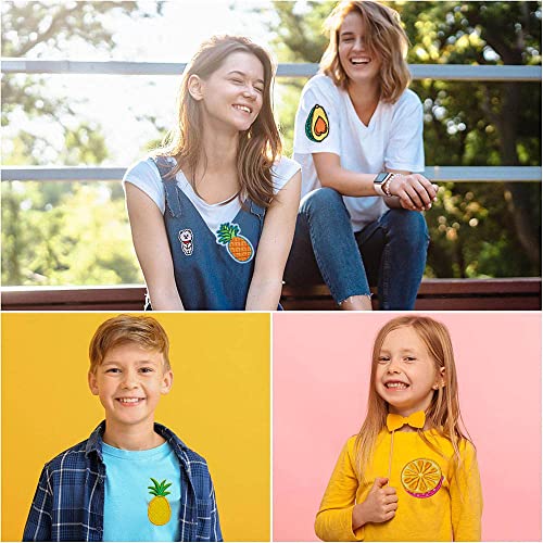 Bukbuvlo Embroidered Pineapple Banana Avocado Iron On Patches Sew On Applique Patch Decoration Suitable For Clothes Dress Jeans Pants Hats Backpacks Diy Accessories (10Pcs Fruits) #TOP5