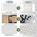 Cabinet Door Bumpers Quiet 200PCS Drawer Bumpers Pads, Self Adhesive Sound Dampening, Clear Cabinet Stoppers Rubber Dots for Cupboard, Drawer, 1/2” Diameter