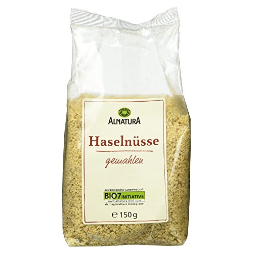 Alnatura Bio Haselnüsse, geröstet und gemahlen, 4er Pack (4 x 150 g)