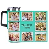 Personalized Tumbler Custom Vacuum Insulated Travel Mug Customizable Coffee Cup with Your Photos and Text Christmas Birthday Gift (40oz Design 2)