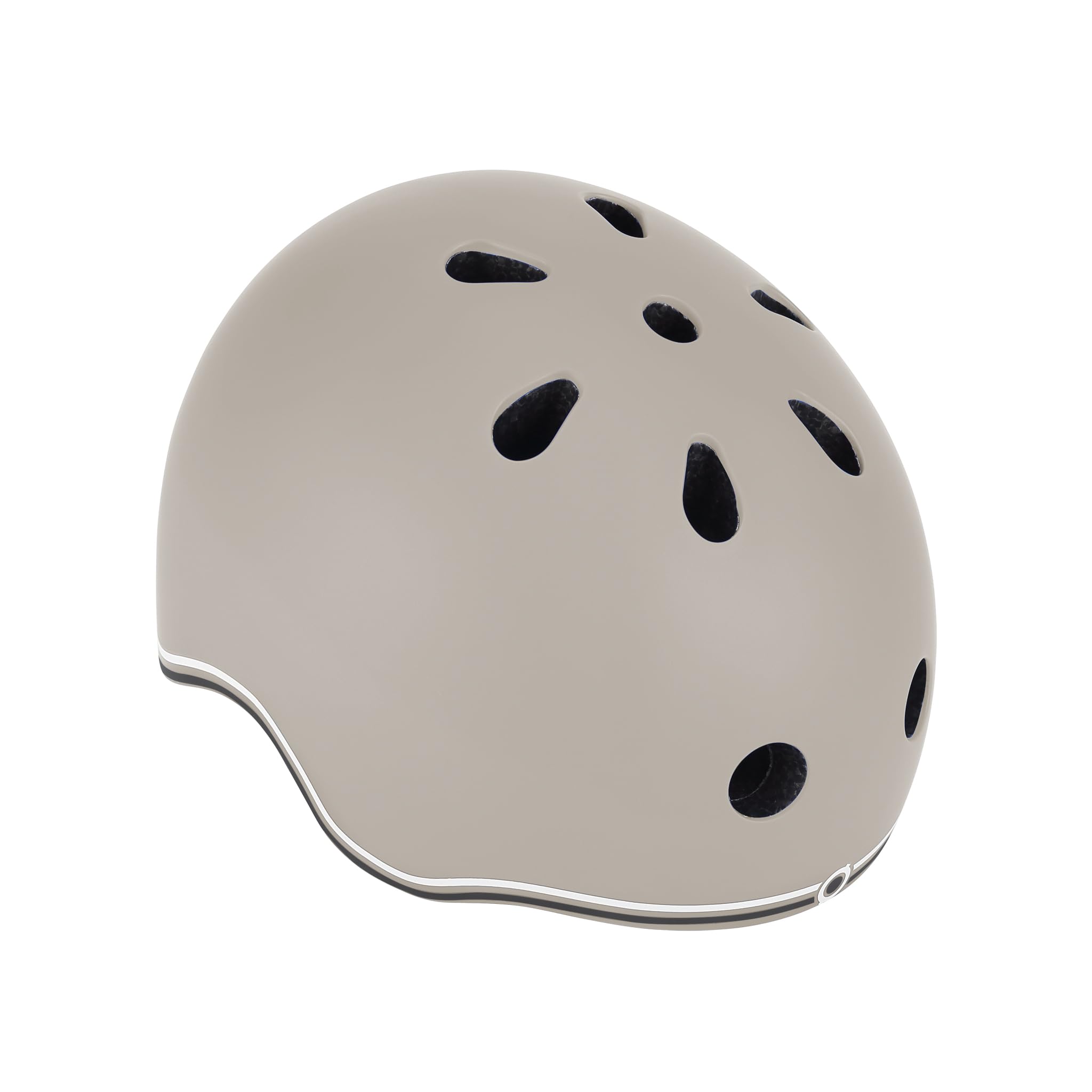 Globber GO-UP Lights Helmet - Protective helmet for children, size XXS/XS 45-51, adjustable size, LED tail light, Taupe