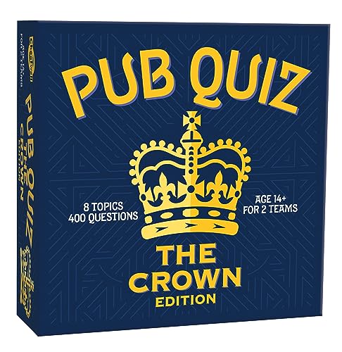 CHEATWELL GAMES The Crown Pub Quiz - 400 Questions - Comes With Answer Pad & Pencils - Ages 14+ Blue/White