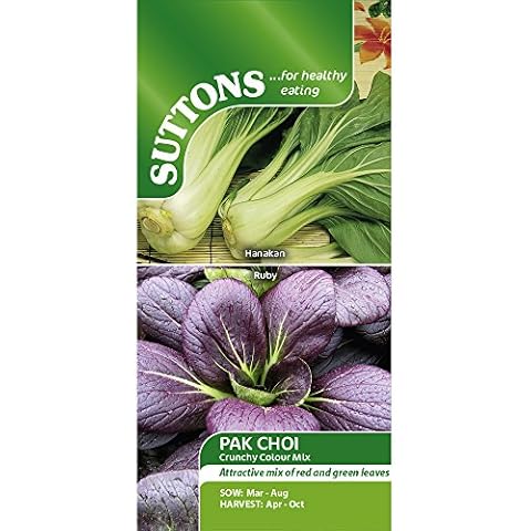 Suttons Pak Choi Seeds Crunchy Colour Mix Cover