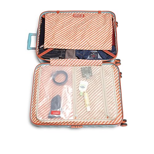 uppercase Jfk Plus (Large) 56Cms, Sustainable Check-In Trolley Bag, Hardsided Printed Luggage, Combination Lock, 8 Wheel Suitcase For Men & Women, 2000 Days Warranty (Teal Blue, Polyester, Spinner) - Image 7