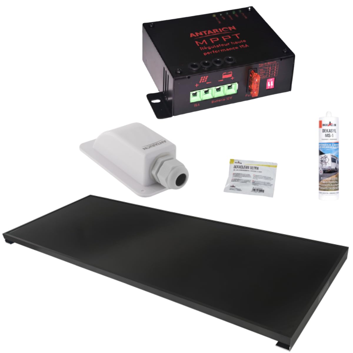 ANTARION KIT Panneau Solaire ALL BLACK 170W + Régulateur + Câble
