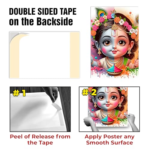 Image of Twinster Bal krishna Posters Photo for Pregnant Women, Baby Poster Self Adhesive (Size 45 cm by 30 cm) Pack of 1 (Design 10)