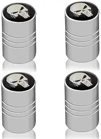 Kit Automotivo com 4 Tampas Para Bico Válvula De Pneu Caveira