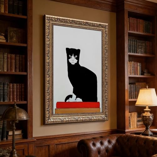 Impression sur toile The Cat par Bart Van Der Leck - Cadre suspendu 50x75 cm pour salon - 3