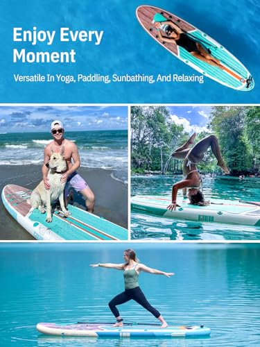 Image of Niphean Inflatable Stand Up Paddle Board with SUP Accessories | 10'6'' SUP, Anti-Slip EVA Deck, 450 lbs Capacity Inflatable Paddle Boards for Adults & Youth of All Skill Levels