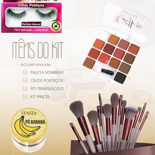 Maleta Kit Maquiagem Completa Profissional Básica Presente