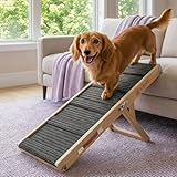Artpet Dog Ramp for Small Dogs for Couch & Bed, Dachshund Joint Care Ramp,Foldable, Anti-Slip, Portable, Height Adjustable, Supports Up to 35 lbs