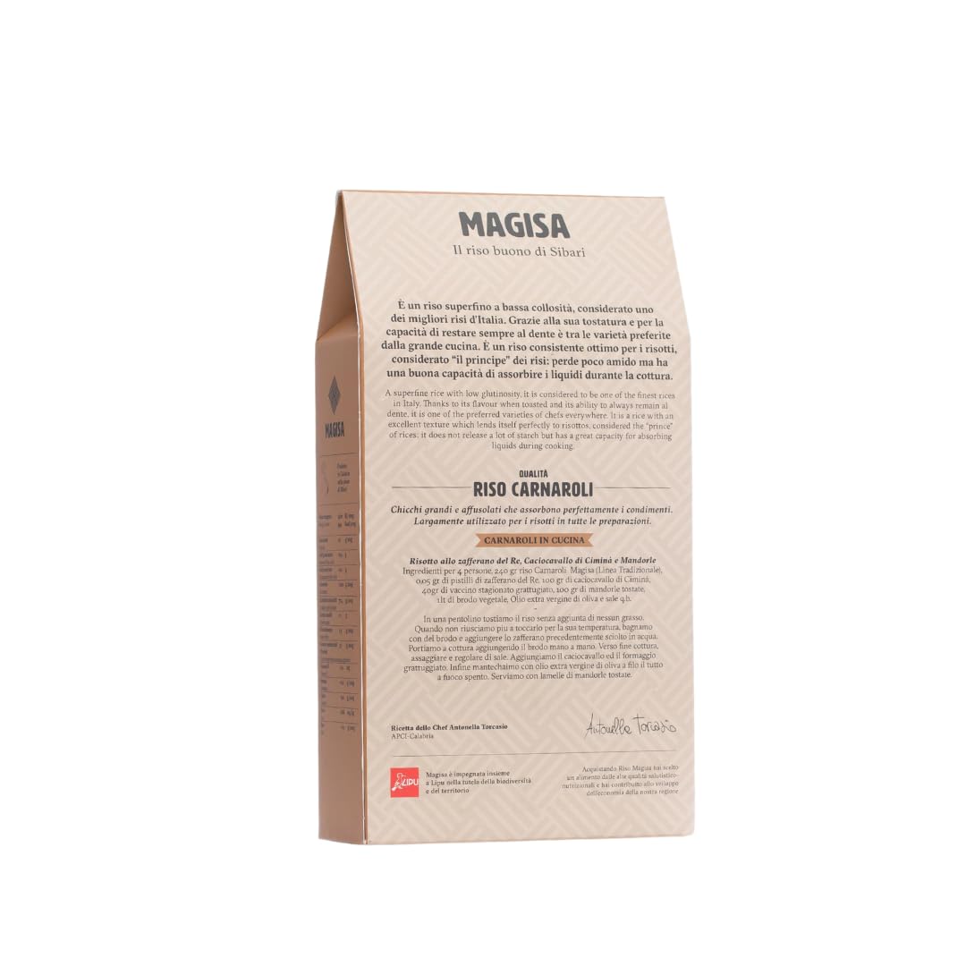 15 pacchi da 1 kg di Riso Carnaroli di Sibari az. Magisa Riso di Sibari alta qualità Riso super fino per risotto Riso per risotti