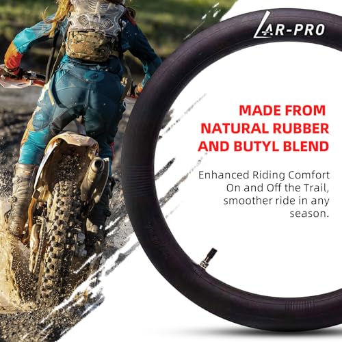 Image of (2 Pack) AR-PRO 2.25 /2.50-16 inch Off-Road Motorcycle Inner Tubes with TR4 Valve Stem - 70 /90-16 Motorcycle Tire Replacement Inner Tubes - Compatible with Dirt Bikes, Pit Bikes, and Off-Road Motorcycles