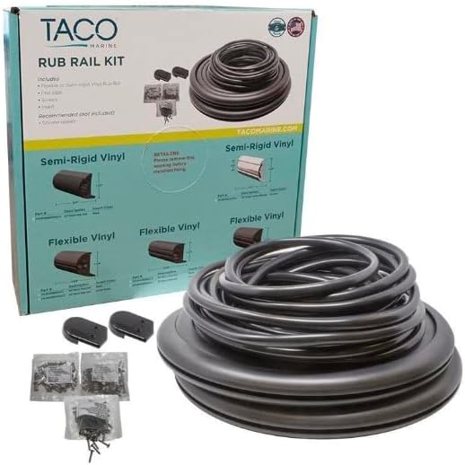 Taco Metals V11-3426BBK50-2 Flex Vinyl Rubrail Kit 50'Bl