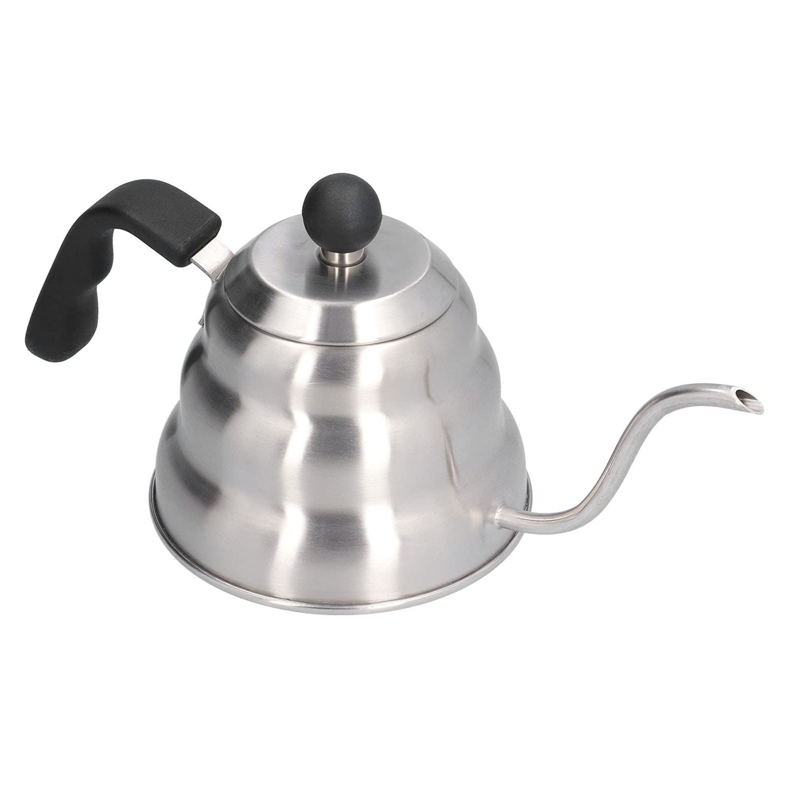 Hervidor de acero inoxidable antisuero con cuello de cisne y capacidad de 1L