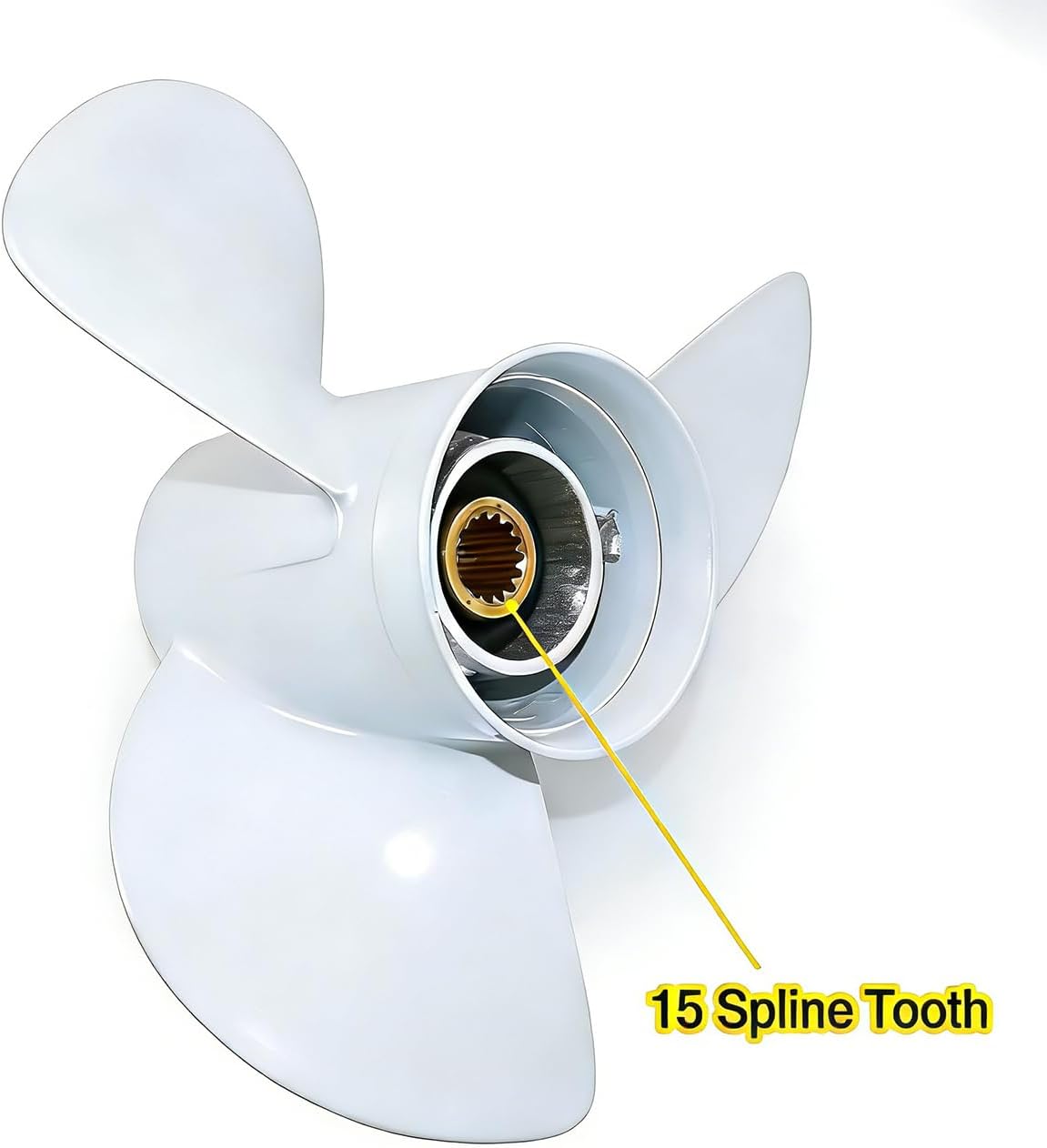 Outboard Propeller 11 5/8x11-G, 13 Spline Tooth Design For Yamaha T25 F30 F40 F50 F60 40 48 50 55 60 HP Engines, OEM 69w-45947-00-EL 663-45947-02-EL, 11 5/8x11 Pitch Aluminum Boat Motor Prop, RH