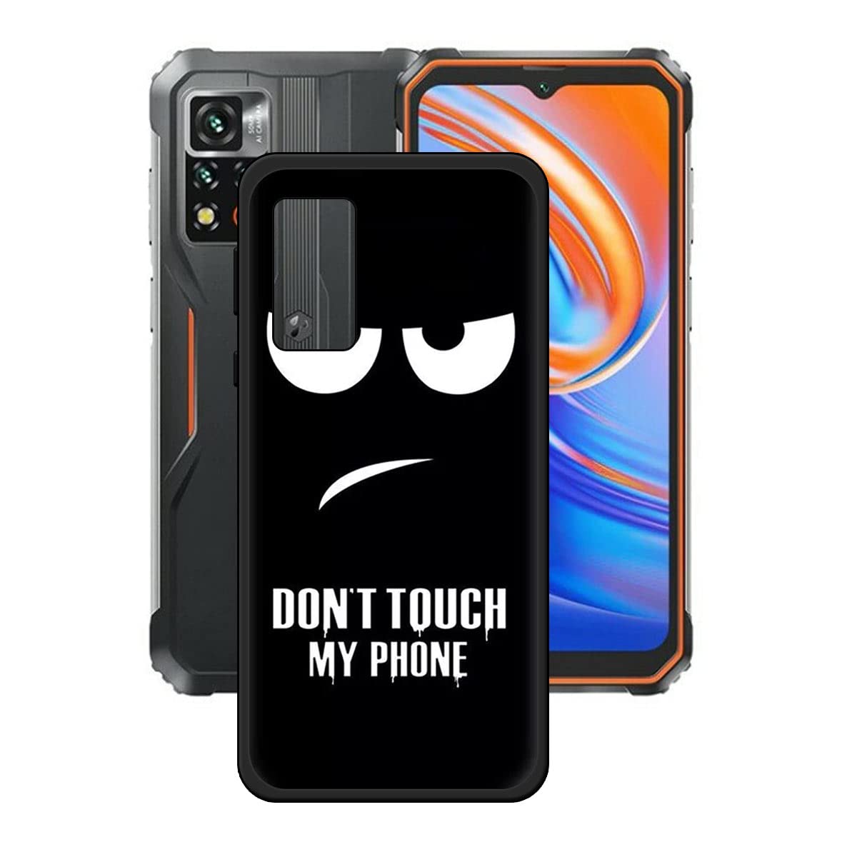 Custodia per Blackview BV9200, Silicone Case Sottile Cover TPU Caso Morbido Copertura + Pellicola Protettiva in Vetro Temperato per Blackview BV9200 (6,6) - KE171