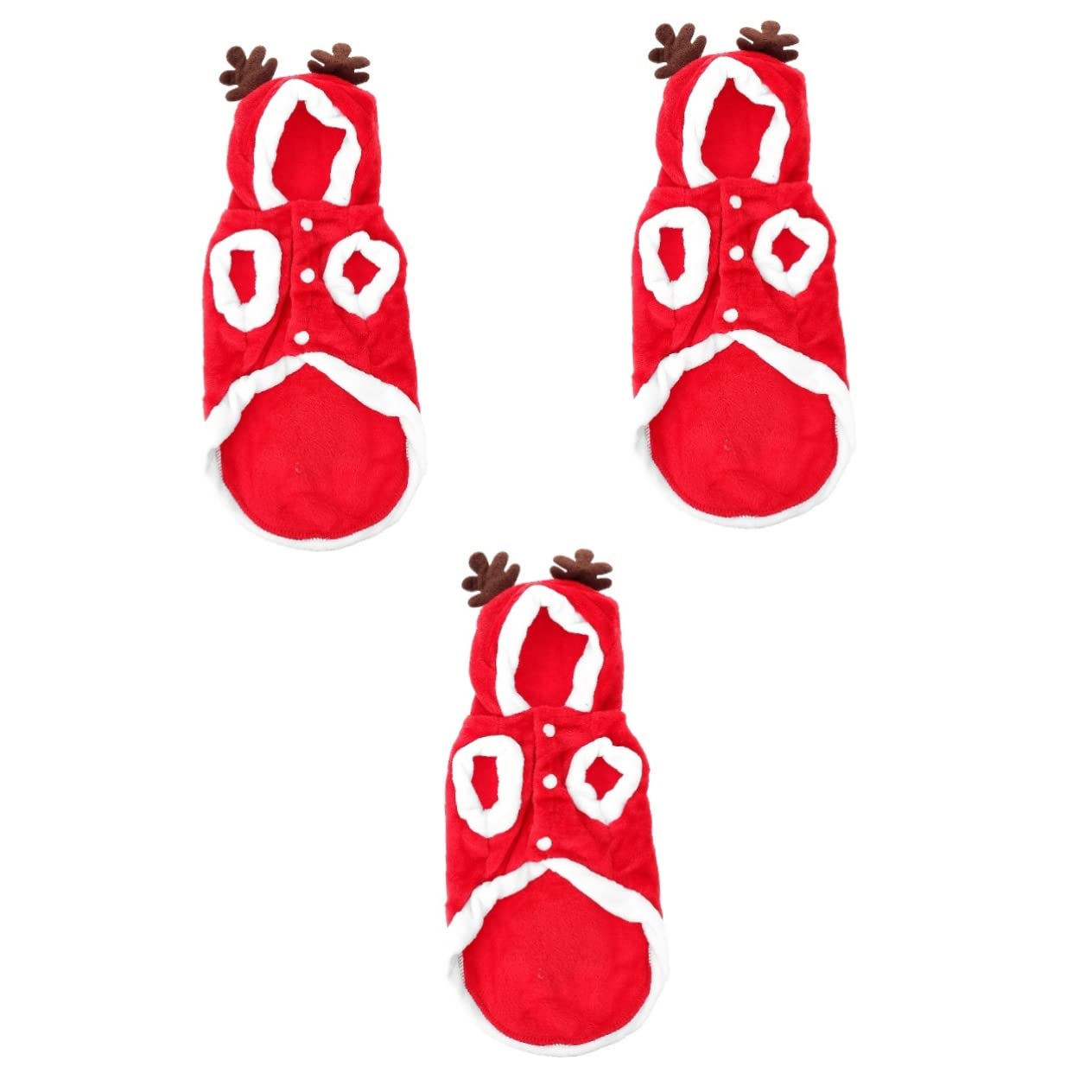 Costumes de Noël pour chiens Mipcase habit pelucheux anti-stress facile à enfiler petits animaux