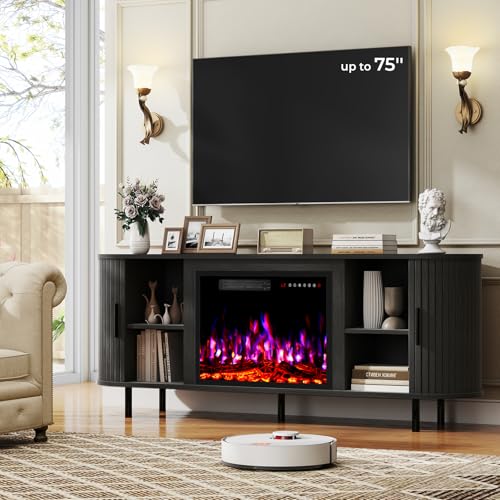 Electric Fireplace TV Stand Modern