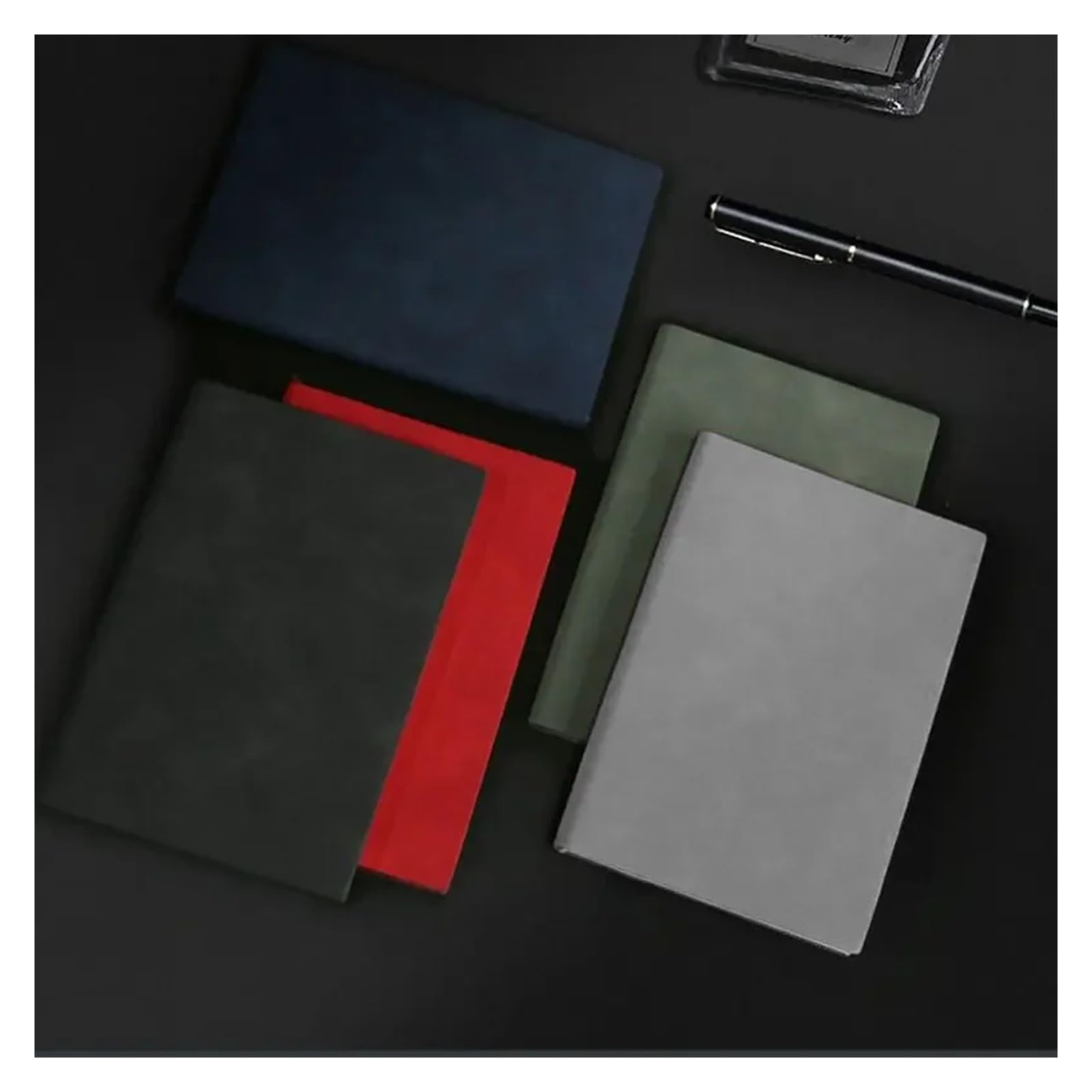Generisch A5 A6 Notebook Leder Büro Tagebuch Notizblock Schreibwaren Student Klassenzimmer Horizontale Linie(Dark red,A5 240pages)