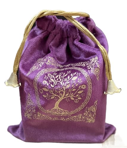 Indian Consigners Soft Velvet Pouch for Tarot, Altar, Rune,...