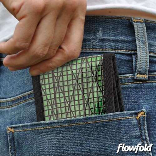 Image of Flowfold Vanguard Slim Front Pocket Bifold Wallet Green