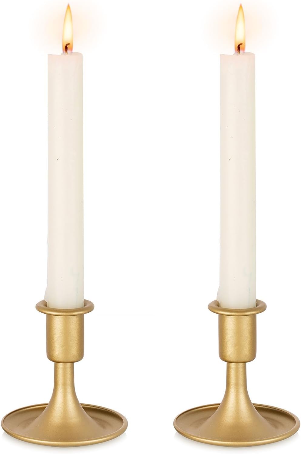 Gold Candle Holders Candlestick Holders: Set of 24 Candle Taper Holders Metal Candle Holders for Candlesticks for Wedding Centerpiece Party Chrismas Mantel Home Decor